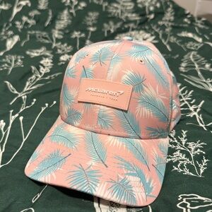 Formula 1 McLaren F1 Team Hat Pink and Blue Palm Leaves